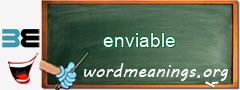 WordMeaning blackboard for enviable